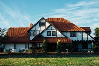 House in wide view